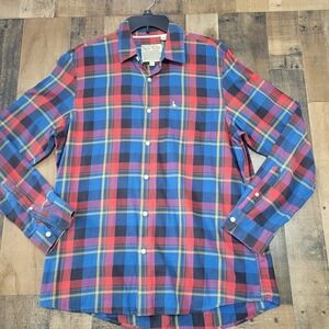 Jack Wills Mens Plaid Long‎ Sleeve Button Down Shirt Size L